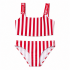 Maillot fille rouge a rayures