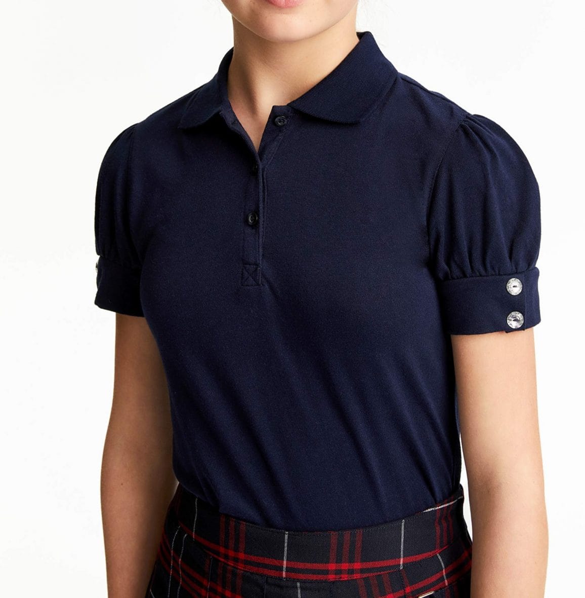 Polo pour fille bleu nuit