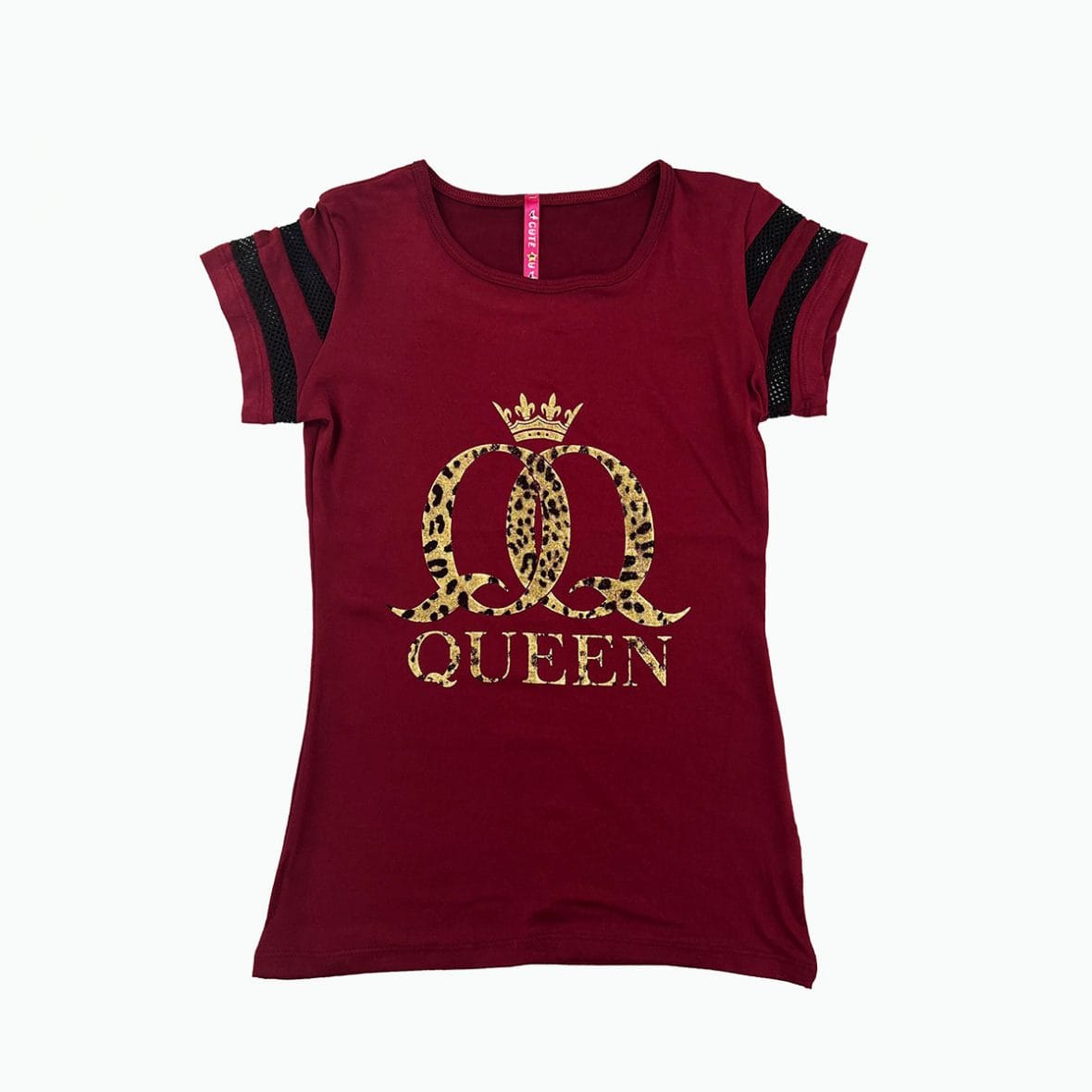 T-shirt fille Queen bordeau