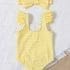 Maillot bébé fille jaune avec bandeau