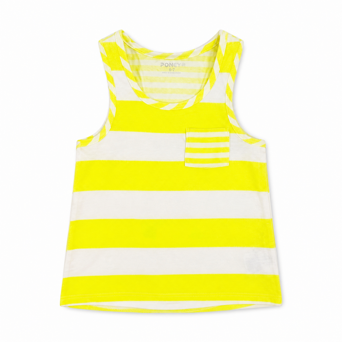 Débardeur pour fille à rayures fluo