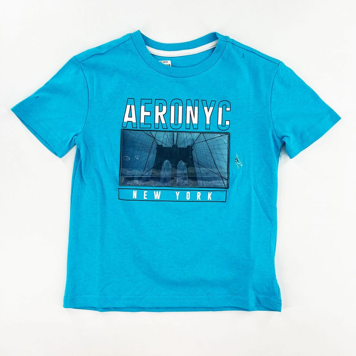 T-shirt garçon bleu Aero NYC