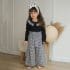 Ensemble fille pantalon carreaux