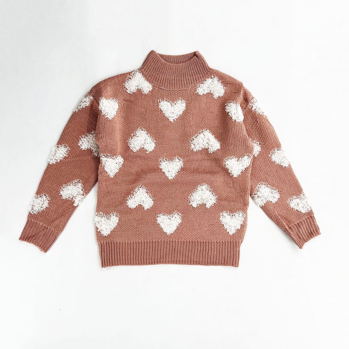 Pull en laine motif cœur