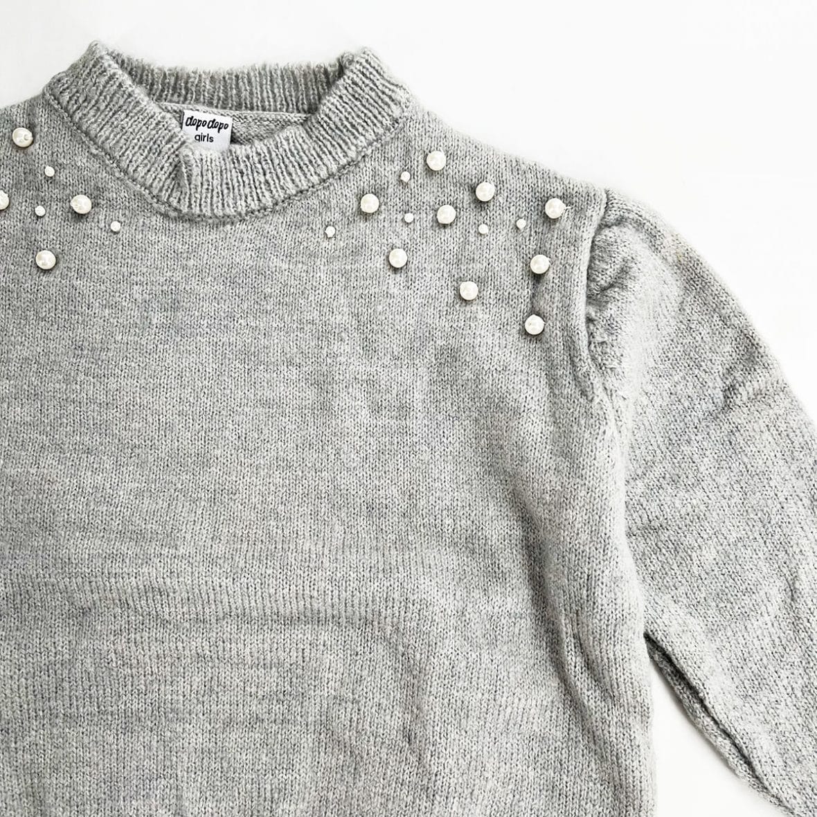 Pull en laine perlé pour fille
