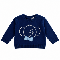 Pull marin bleu marine à éléphant