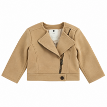 Veste beige enfant style motard