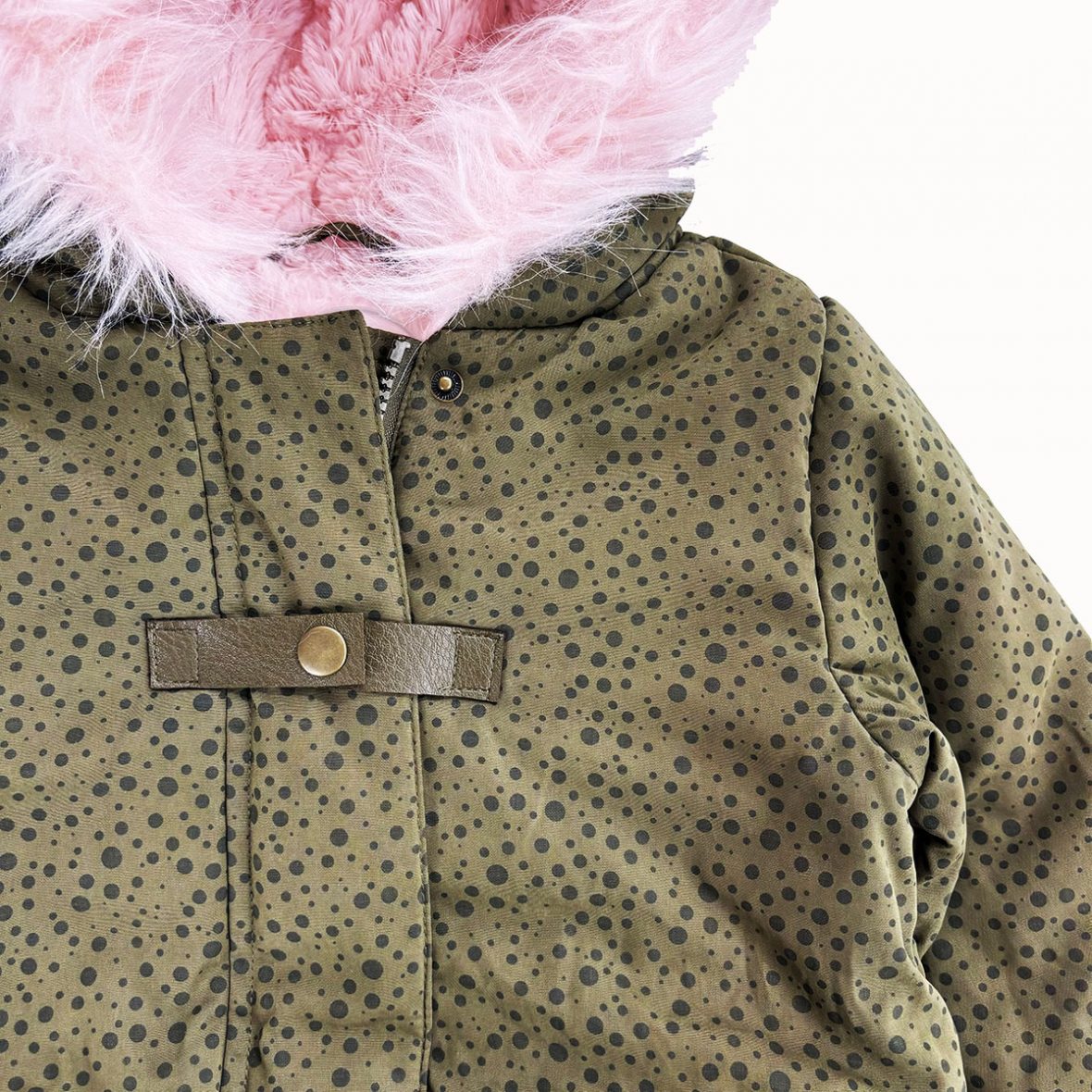 parka grain de blé fille verte 2
