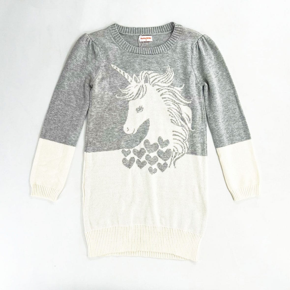 robe en laine grise motif Unicorne