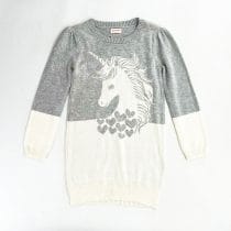 robe unicorne gris blanc