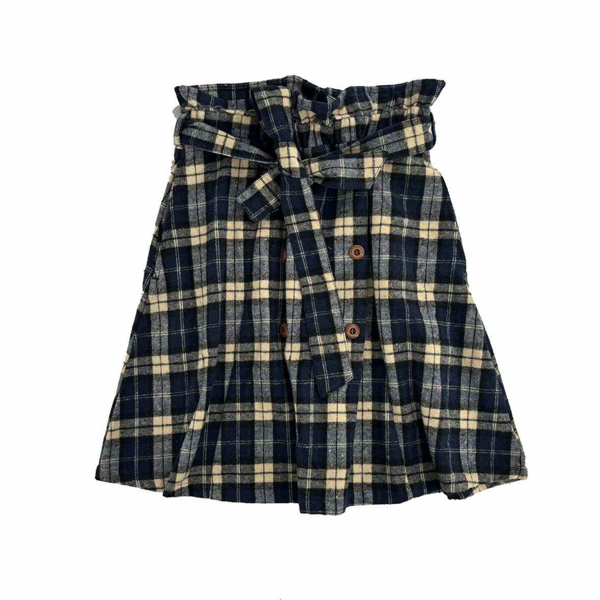 Jupe hivernal à carreaux cloche