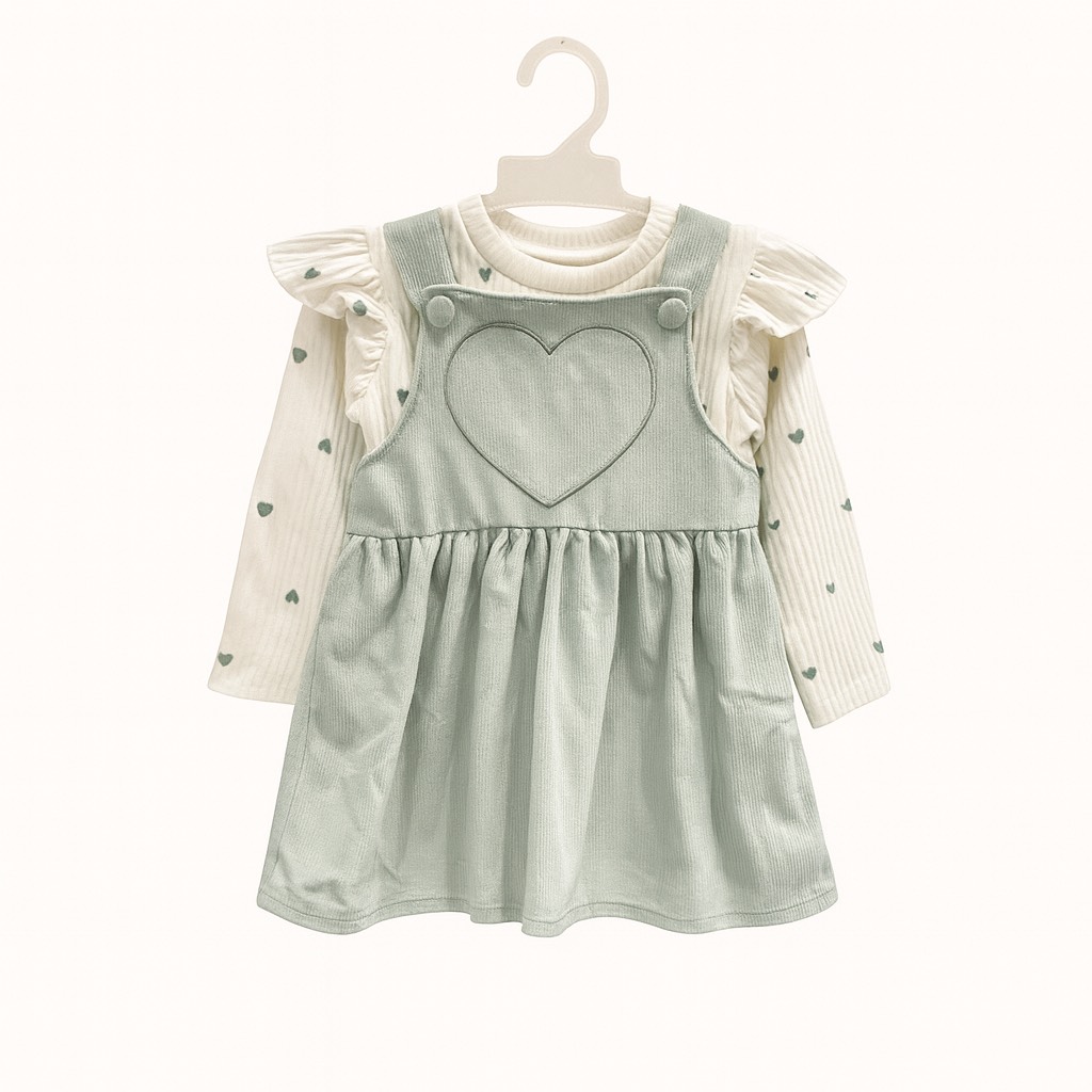 Robe pour fillette motif cœurs