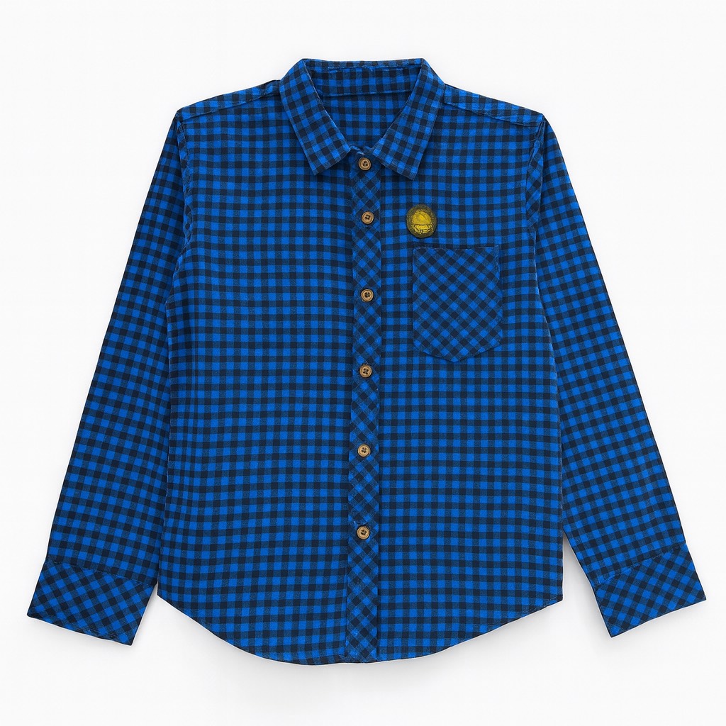 Chemise boutonnée à carreaux pour garçon