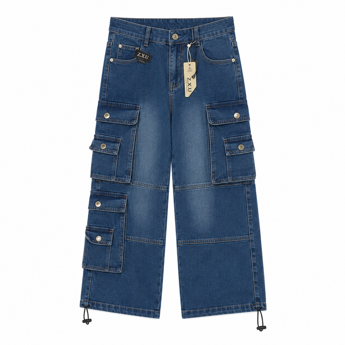 Jean cargo parachute multi-pocket zara