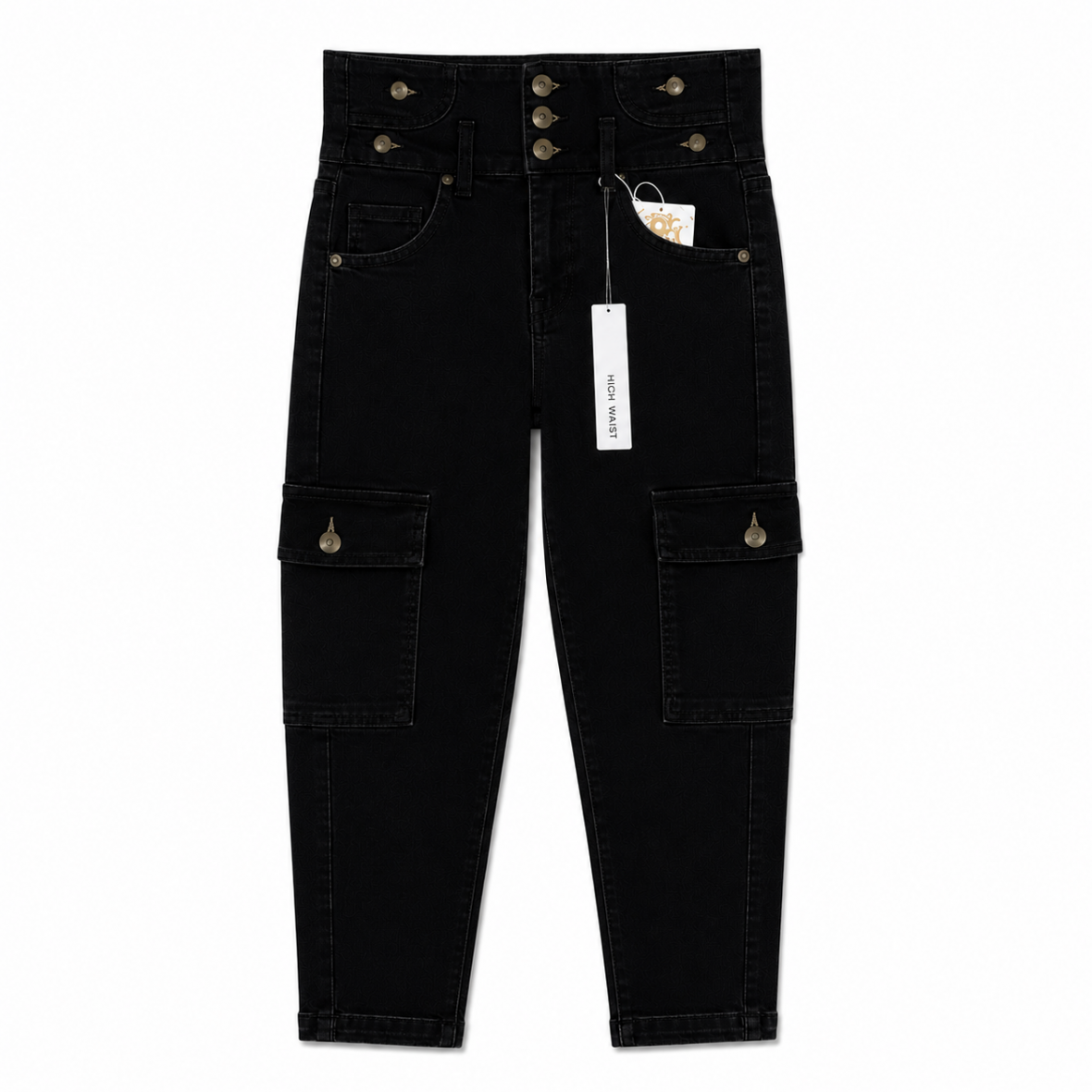 pantalon pour fille slim avec poches boutonnées