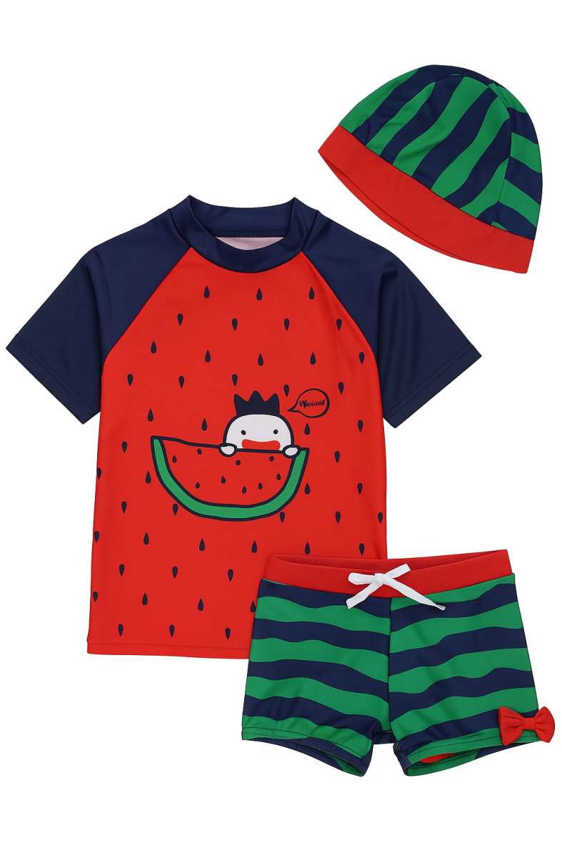 Ensemble de bain enfant pastèque – look fruité et fun