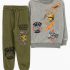 Ensemble décontracté avec sweat imprimé course et pantalon cargo