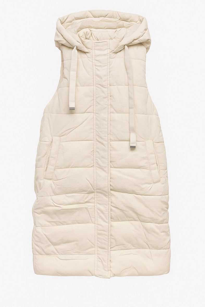 Gilet Long Matelassé à Capuche pour fille