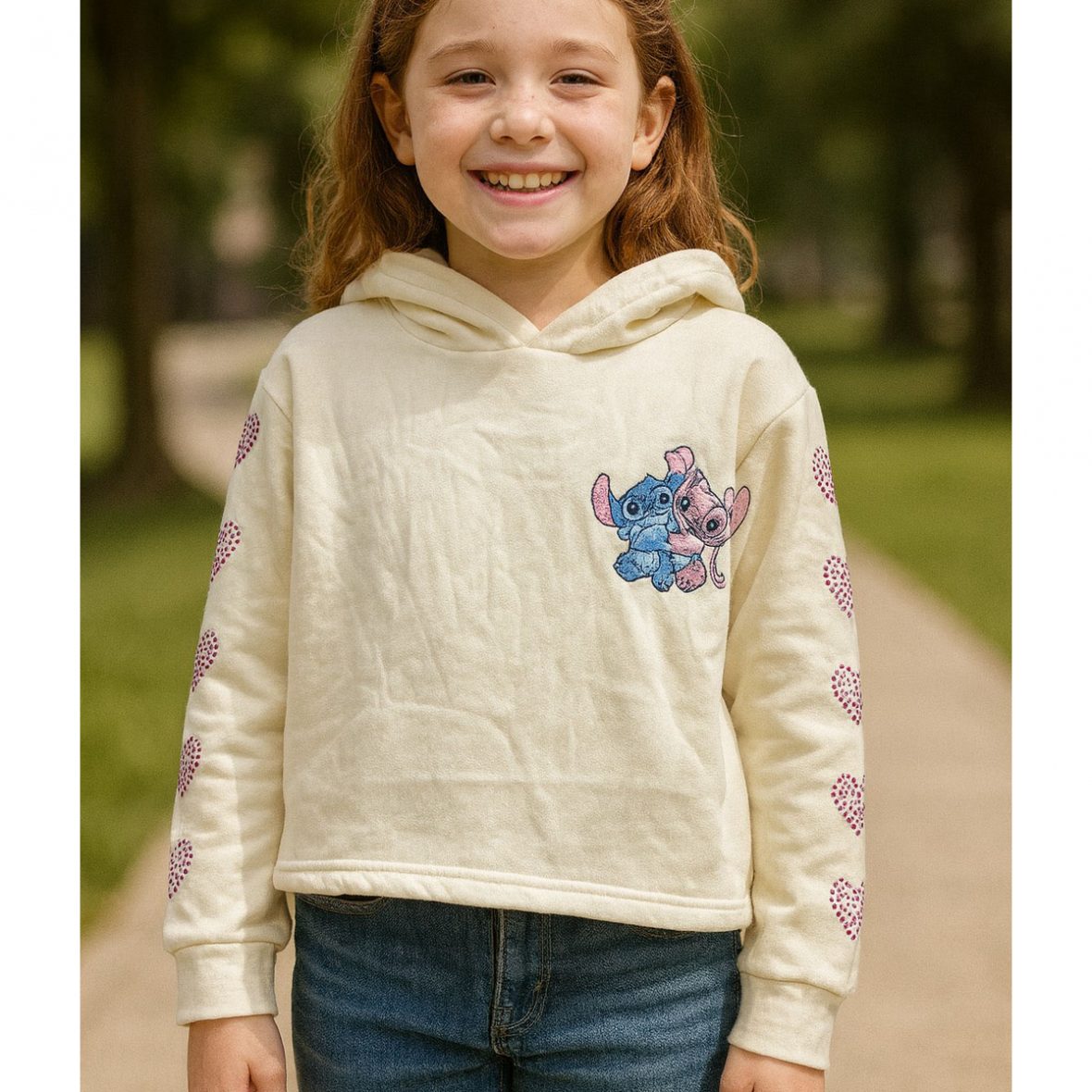 Sweat à Capuche Enfant – Motifs Stitch & Angel
