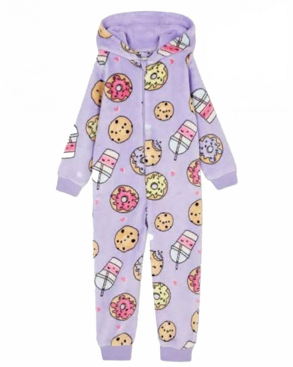 Combinaison Pyjama Fille – Motifs Donuts & Glaces