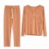 Pyjama côtelé femme boutonné