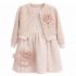 Robe rose nude avec veste et fleurs en relief 52124