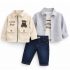 Ensemble Bébé Little Bear 4 Pièces – Look Chic et Confortable avec Jean et Veste Tendance