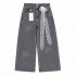 Jean Wide Leg Motif B avec Foulard Dentelle