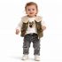 Ensemble Bébé Fille 3 Pièces Chic col brodé