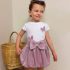 Ensemble Fille Jupe Brillante & T-Shirt Papillon