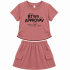 Ensemble Fille T-Shirt Imprimé & Jupe en Toile