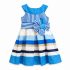 Robe fille rayée avec grand nœud