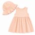 Robe bébé fille fleurie avec bob assorti 3