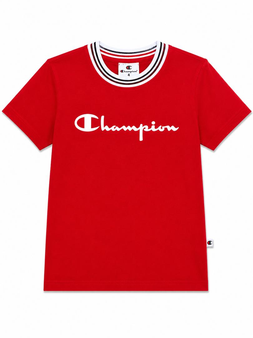 T-shirt enfant Champion col rond rayé
