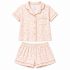 Pyjama boutonné Fille Rose  Pastel Douceur