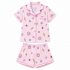Pyjama boutonné  Fille Rose Fun Stars
