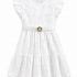 Robe Blanche Fille Brodée fleurs épaisses