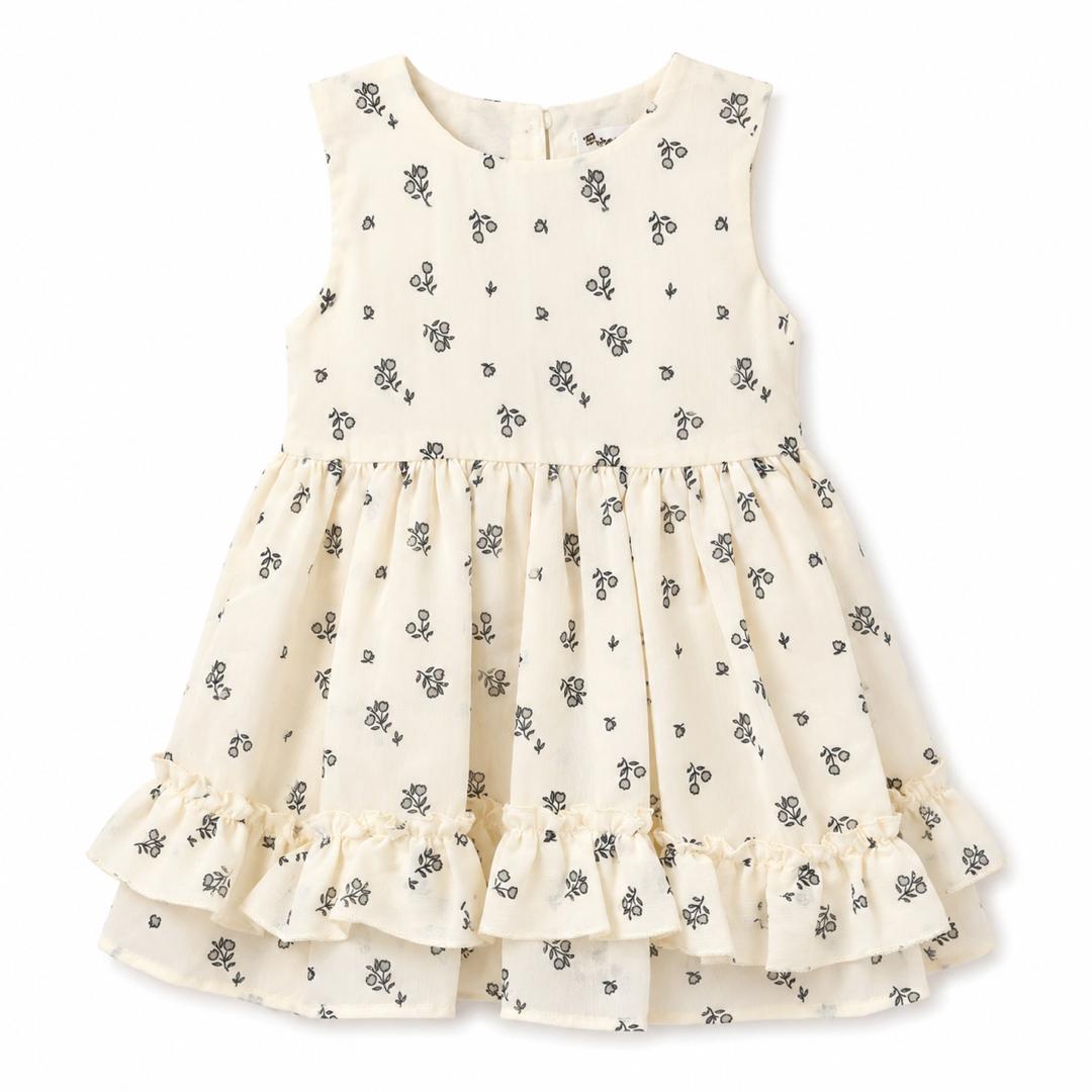 Robe bébé fleurie à volants