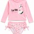 Maillot de bain 2 pièces anti-UV « La Vie en Rose »