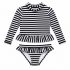 Maillot de bain 2 pièces anti-UV Marinière à Volants