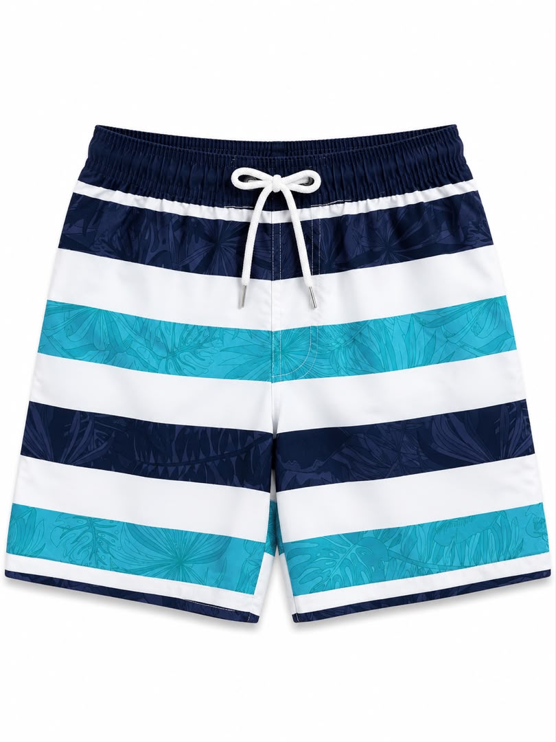 Short plage enfant imprimé â rayure