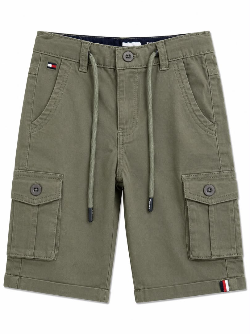 Short cargo enfant à cordon ajustable