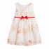 Robe en Foulard Fleurie beige pour Fille