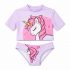 Maillot de bain 2 pièces anti-UV Licorne Magique