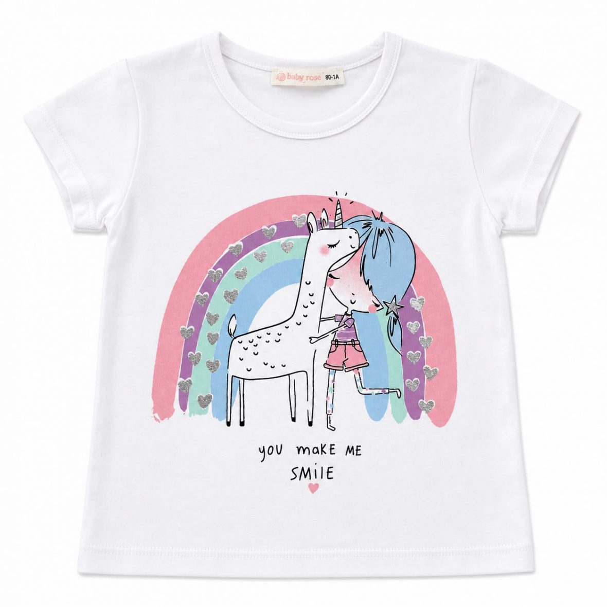 T-shirt Licorne Arc-en-ciel
