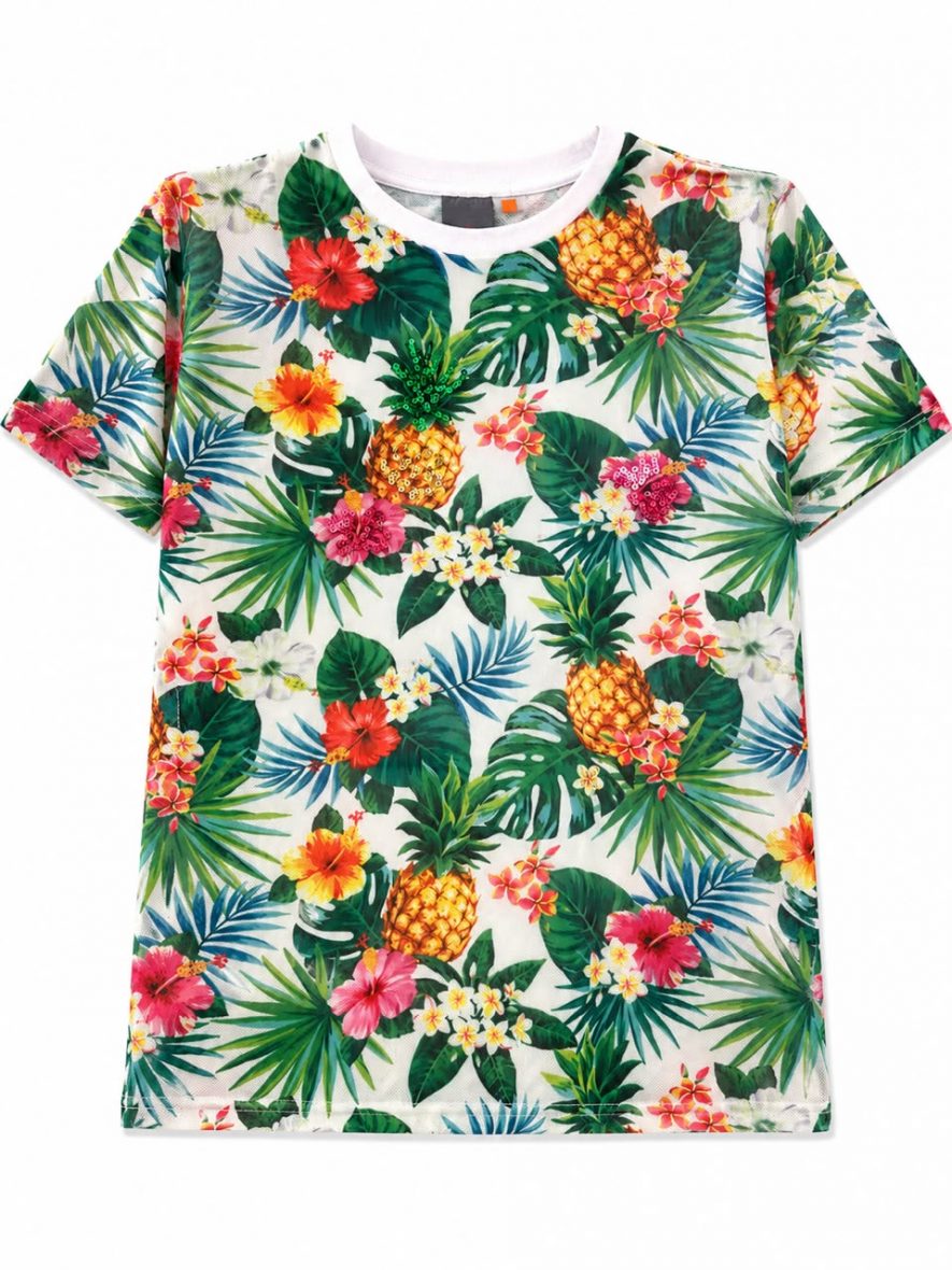 Paréo de Plage fillette motif Tropical